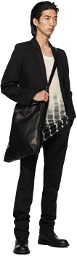 Ann Demeulemeester Black Cotton & Linen Single-Button Tailored Blazer