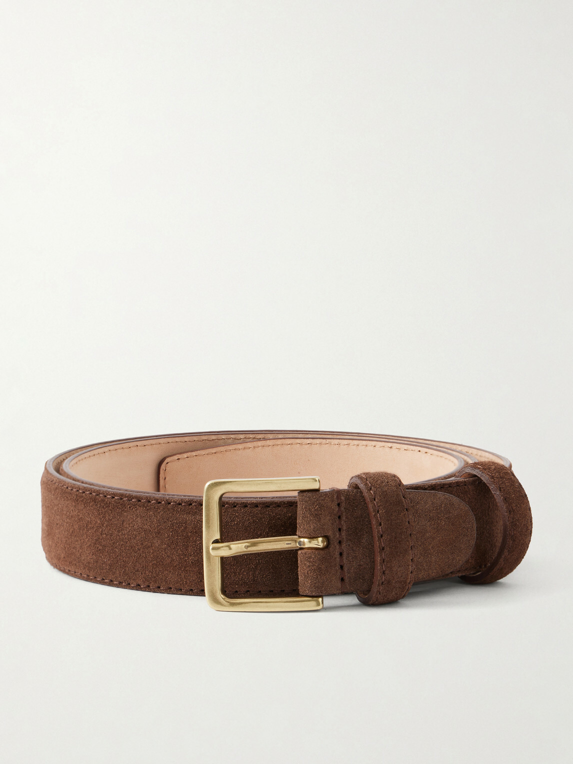Mr P. - 3cm Suede Belt - Brown