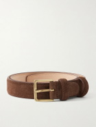Mr P. - 3cm Suede Belt - Brown