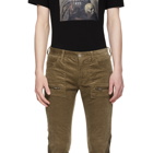 Undercover Beige Corduroy Zip Skinny Jeans