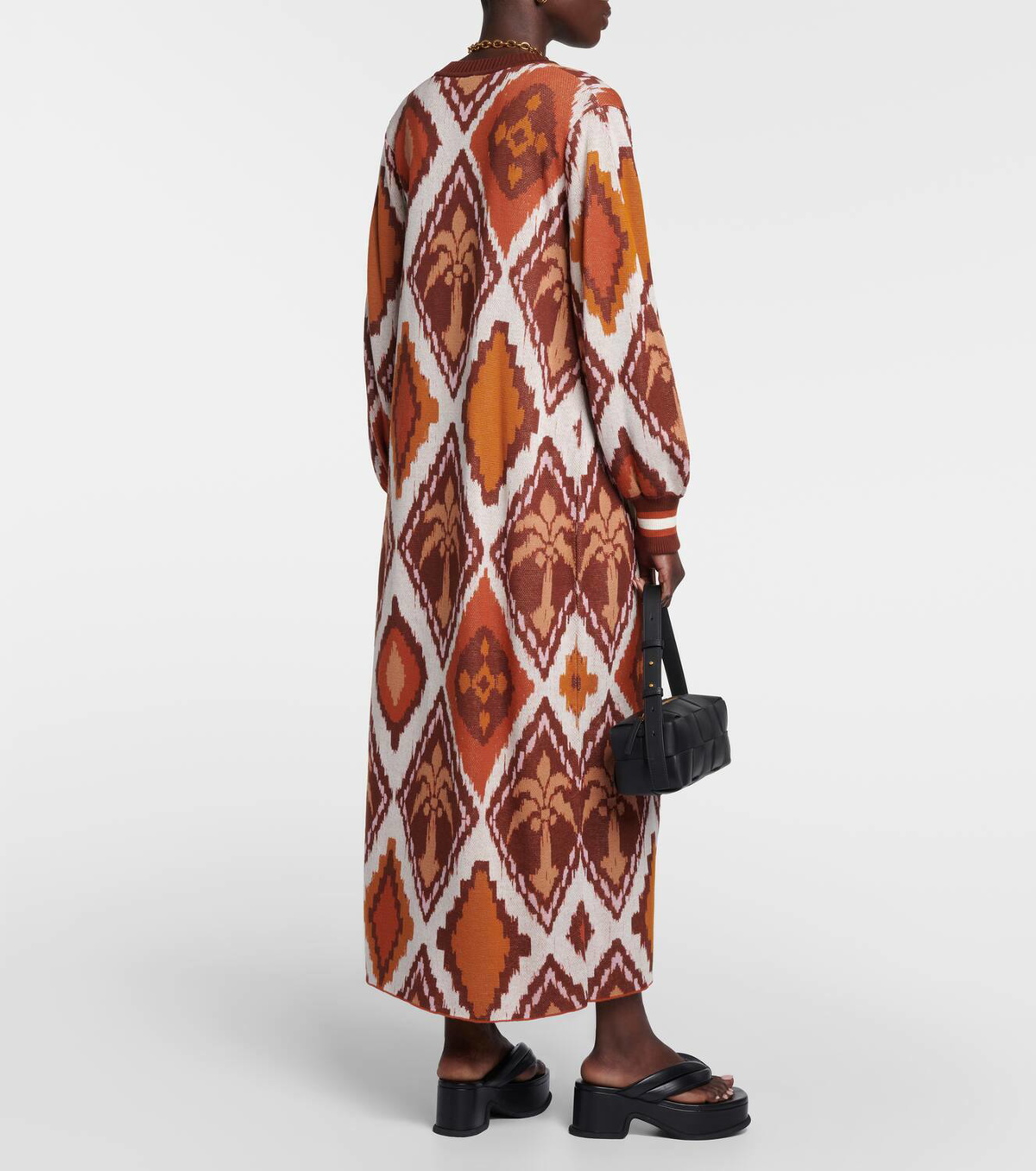 Johanna Ortiz Printed cotton cardigan and bra set
