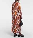 Johanna Ortiz Printed cotton cardigan and bra set