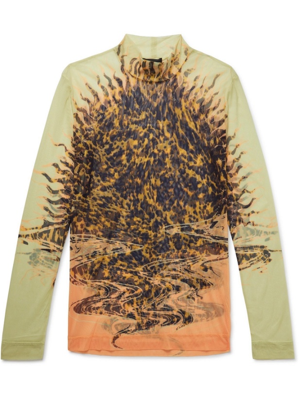 Photo: GIVENCHY - Printed Mesh Rollneck Top - Multi - XS