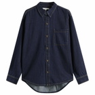 Good American Women's Denim Oversized Shirt in Indigo
