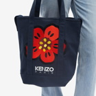 Kenzo Flower Logo Tote Bag in Navy Blue