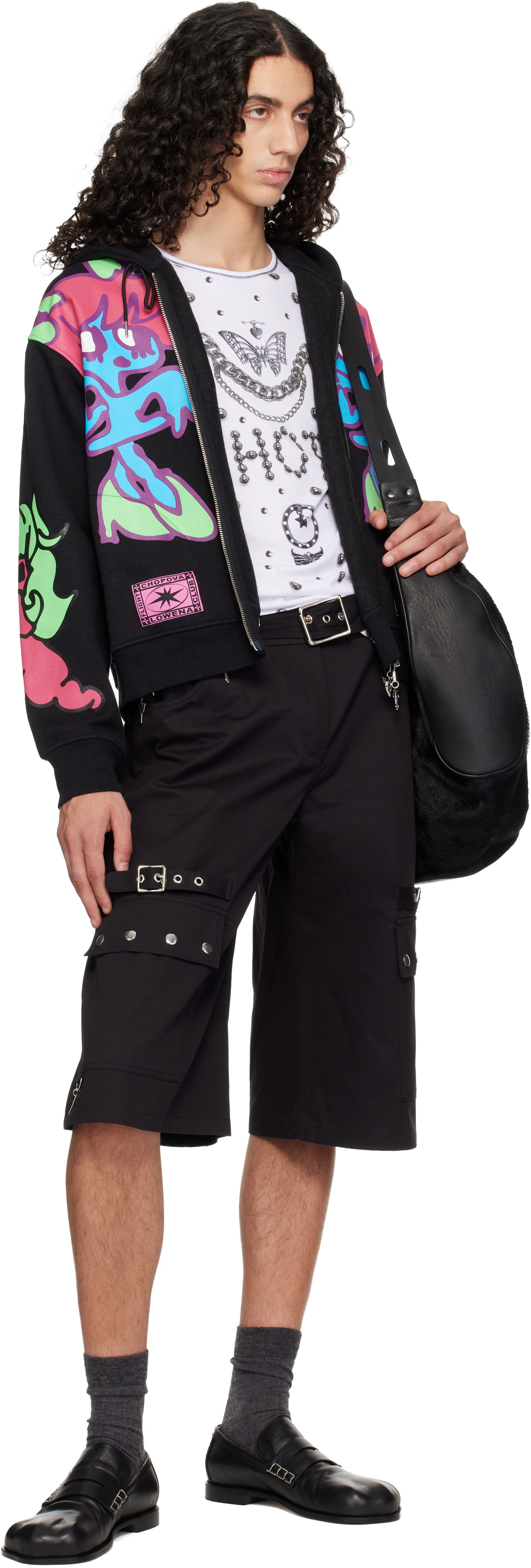 Chopova Lowena Black 'The Girls' Zip Hoodie