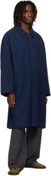Kiko Kostadinov Navy Euri K-Shoulder Coat