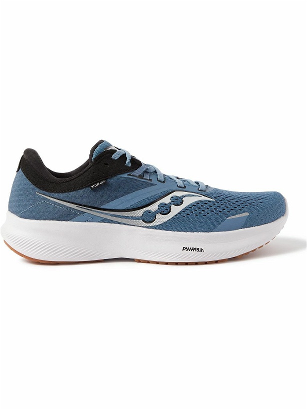Photo: Saucony - Ride 16 Mesh Running Sneakers - Blue