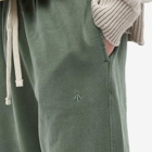 Nigel Cabourn Men's Embroidered Arrow Sweat Pant in Sports Green