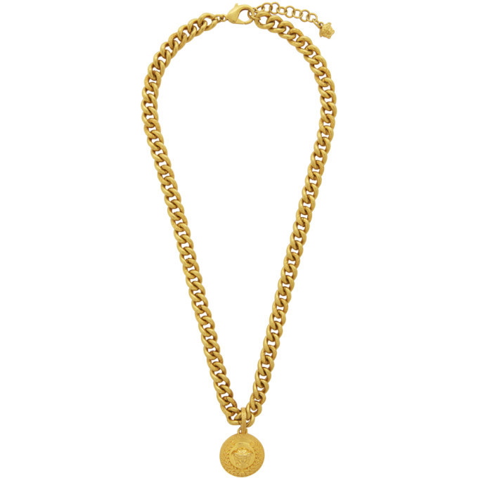 Photo: Versace Gold Laurel Medusa Pendant Necklace