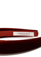 Jennifer Behr Tori Padded Velvet Headband - Terracotta - One Size