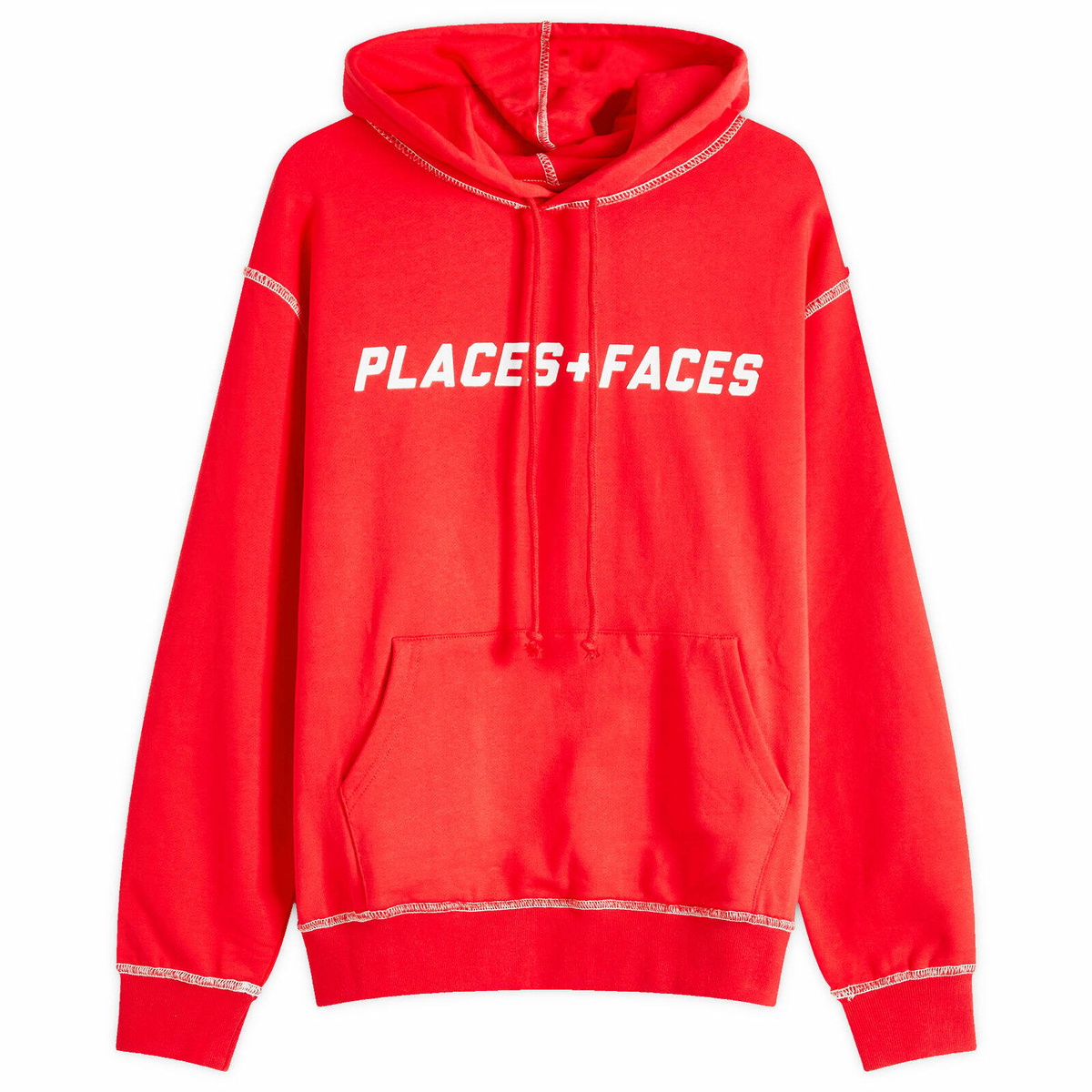 トップス Places faces hoodie PLACES+FACES Men's Contrast Stitch Hoodie in Red PLACES+FACES