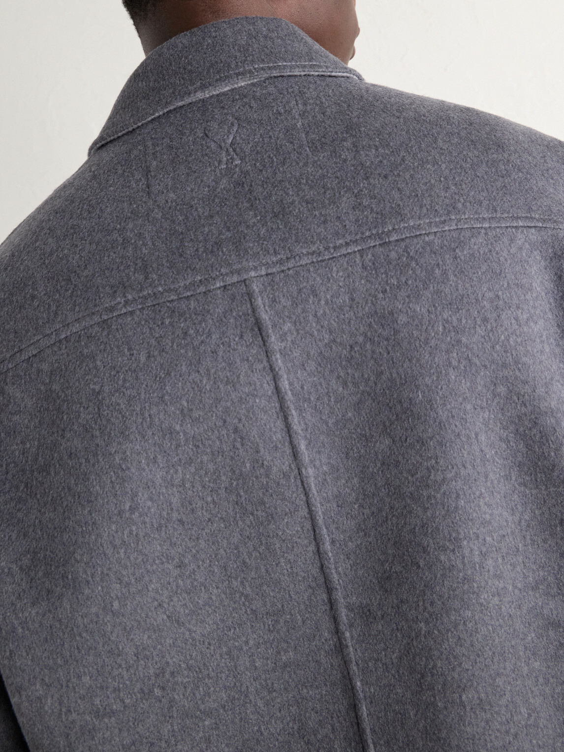 AMI PARIS - Brushed Wool and Cashmere-Blend Felt Blouson Jacket - Gray