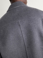 AMI PARIS - Brushed Wool and Cashmere-Blend Felt Blouson Jacket - Gray