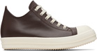 Rick Owens Brown Temple Low Sneakers