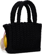 Charles Jeffrey LOVERBOY Black Knitted Bucket Tote