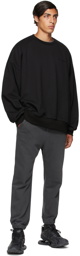 Juun.J Grey Garment-Dyed Jogger Lounge Pants