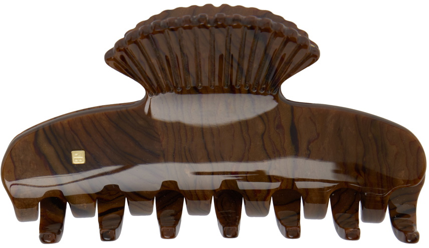 Sophie Buhai Brown Small Fan Shell Claw Hair Clip Sophie Buhai