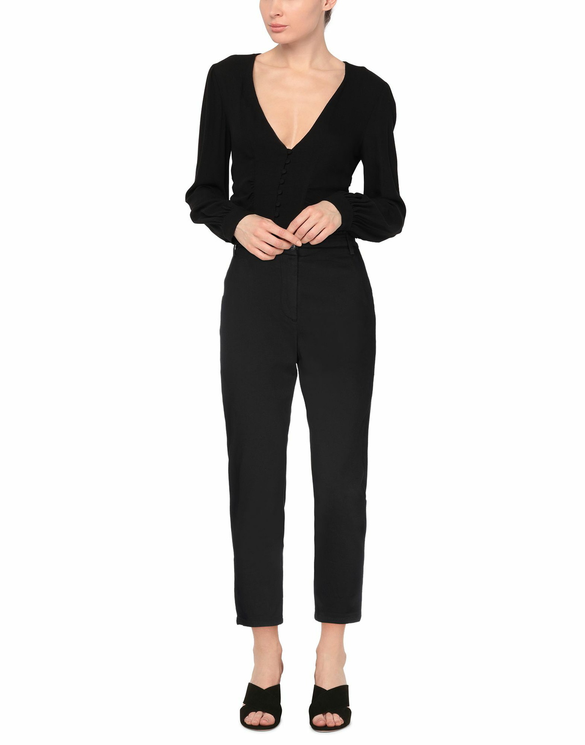 Manila Grace Womens Pants in Black