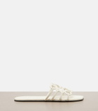 Loewe Petal Anagram leather slides