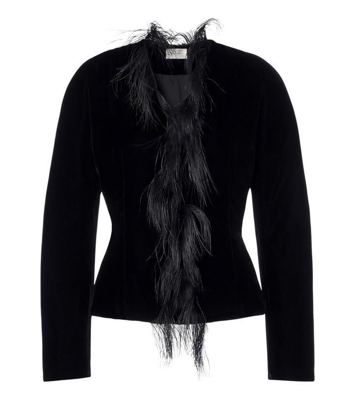 Photo: The Row Eunice feather-trimmed down jacket