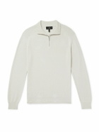 Belstaff - Guide Logo-Appliquéd Cotton Half-Zip Sweater - Gray