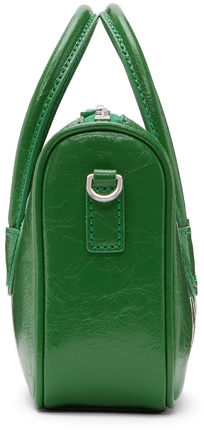 Marge Sherwood Crinkled Leather Small Zipper Bag - Green