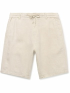 NN07 - Seb 1454 Straight-Leg Linen Drawstring Shorts - Neutrals