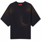 424 Men's Faded Dye Pocket T-Shirt in Black
