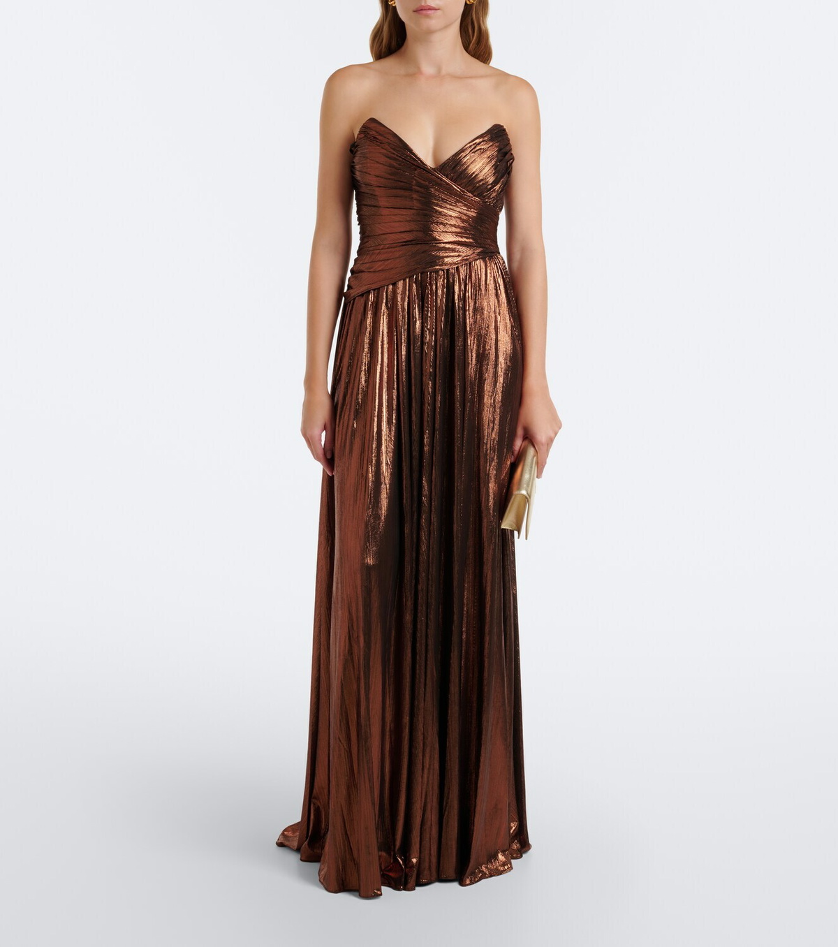 Retrofête Waldorf plissé bustier gown