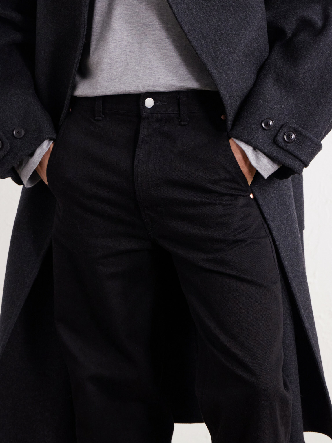 YOKE - Wide-Leg Jeans - Black