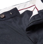 Brunello Cucinelli - Wool-Flannel Cargo Trousers - Men - Navy