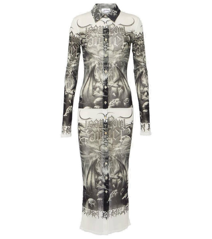 Photo: Jean Paul Gaultier Printed mesh shirt dress
