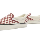 Vans LX Classic Slip-On 98 Sneaker in Checkerboard Poppy Ember Red