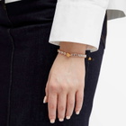 Versace Women's Waxed Cotton Bracelet in Versace Gold/Crystal Black