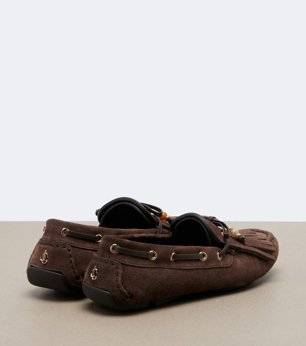 Jimmy Choo Manon fringed suede boat shoes