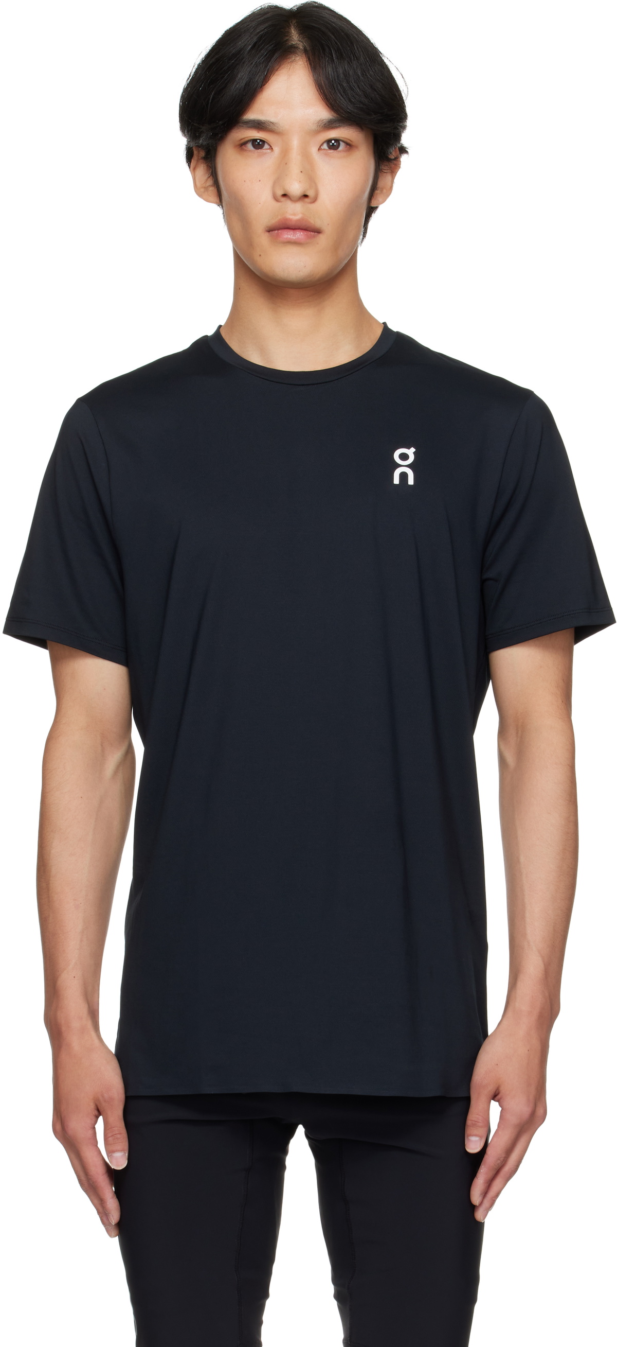 ON - Pace-T Logo-Print CleanCloud® Mesh T-Shirt - Black On