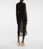 Saint Laurent Pointelle knit kaftan