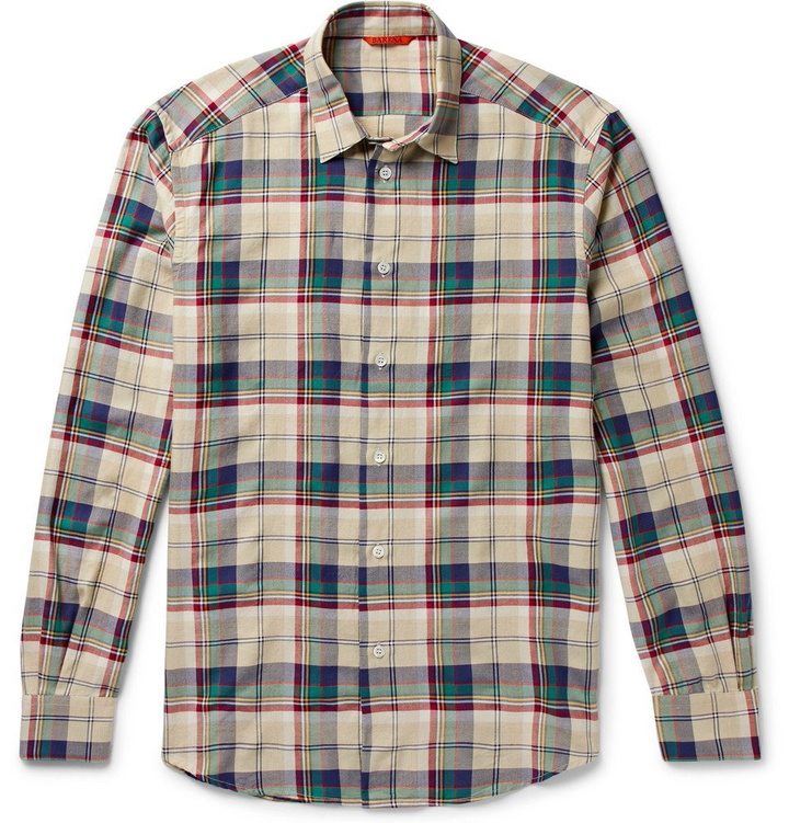 Photo: Barena - Checked Flannel Shirt - Cream