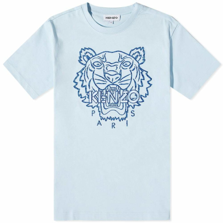 Photo: Kenzo Men's Classic Tiger Relaxed T-Shirt in Sky Blue