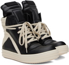 Rick Owens Black Geobasket Sneakers