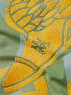 AMIRI - Track Logo-Flocked Cotton-Jersey T-Shirt - Green