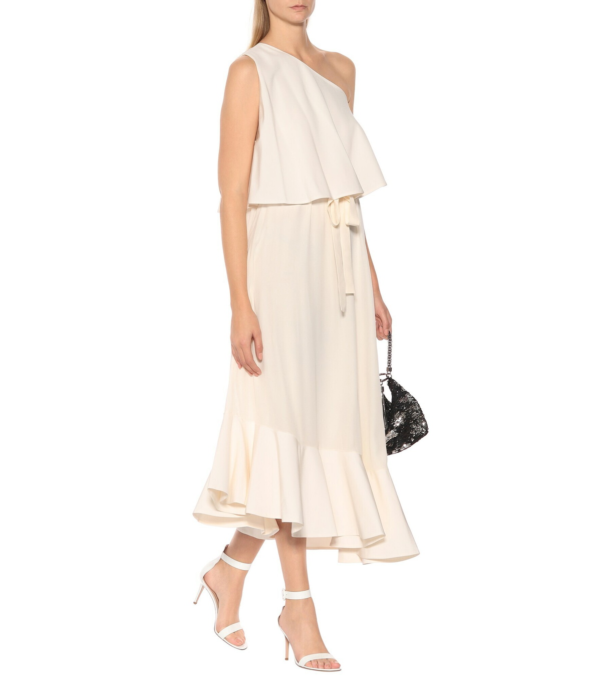 Stella McCartney - One-shoulder silk midi dress Stella McCartney