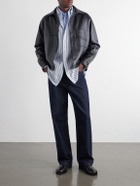 LOEWE - Striped Cotton-Poplin Shirt - Blue