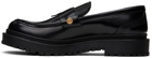 Versace Black Greca Loafers