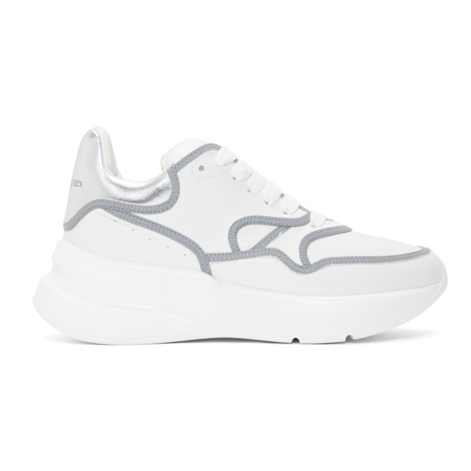 Photo: Alexander McQueen White and Silver Oversized Sneakers