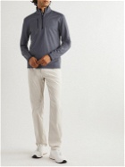 RLX Ralph Lauren - Logo-Print Recycled Tech-Jersey Half-Zip Golf Top - Gray