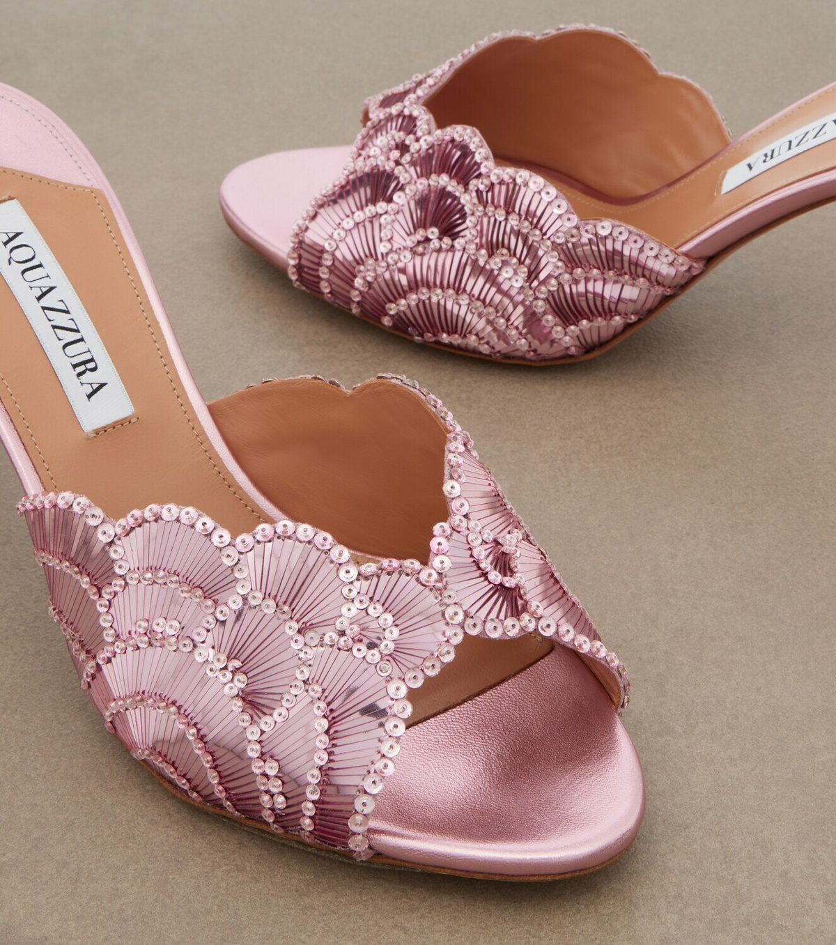 Aquazzura Ce Soir sequined mules