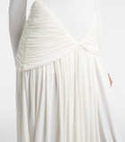 Ferragamo Ruched crêpe jersey midi dress