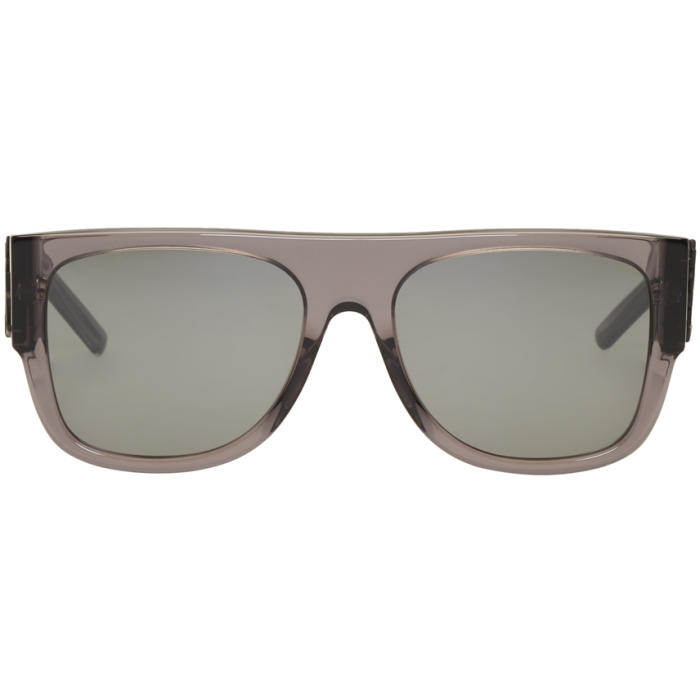 Photo: Saint Laurent Grey SL M16 Bold 80s Sunglasses